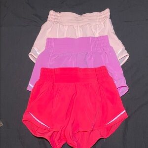 Bundle of pink hotty hots 2.5 inch high rise shorts